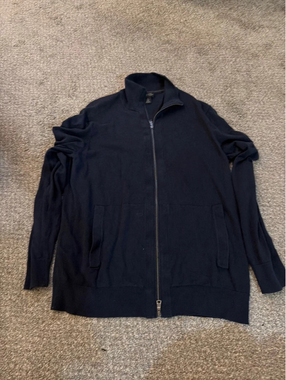Modern Banana Republic luxury-blend zip-ups in an adult size L